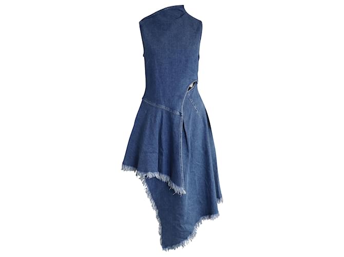 DENIMSHORTDRESSWITHROUNDSLEEVE