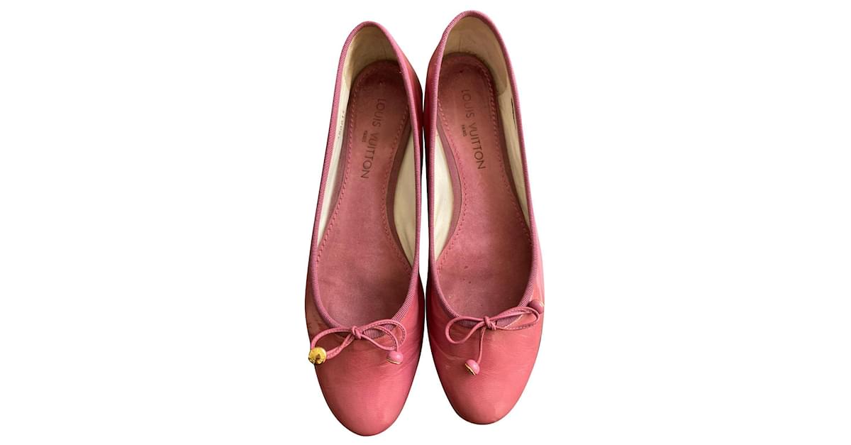 LOUIS VUITTON VALENTINE SHOES BOW BALLERINAS 36.5 CHECKED CANVAS