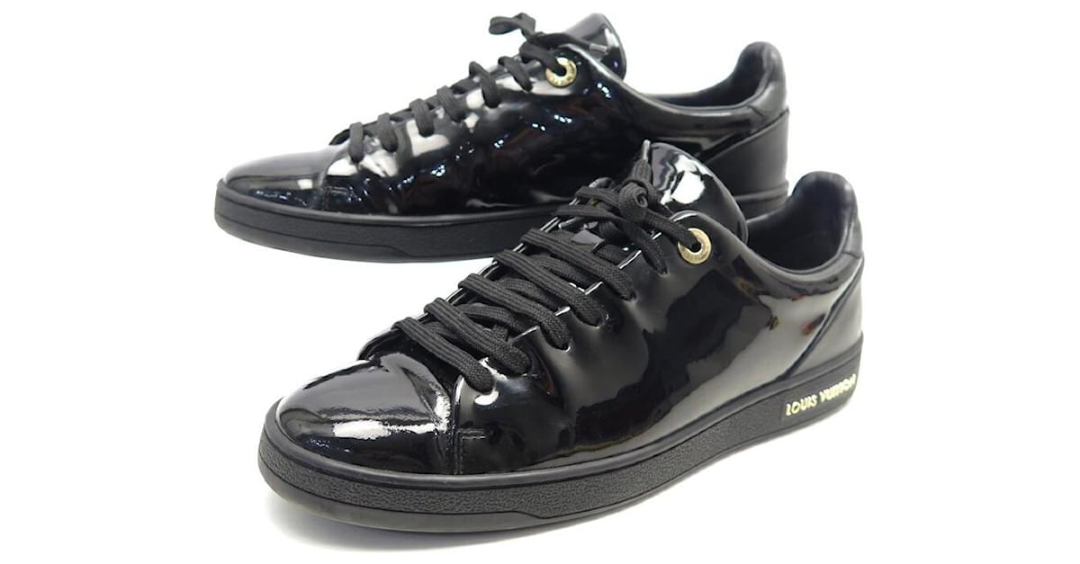 Frontrow leather trainers Louis Vuitton Black size 36 EU in