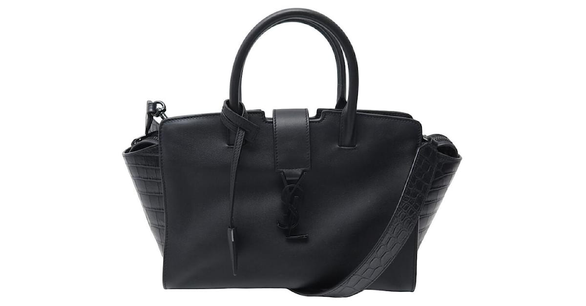 NEW YVES SAINT LAURENT DOWNTOWN BABY BANDOULIERE LEATHER HAND BAG Black  ref.1010639 - Joli Closet