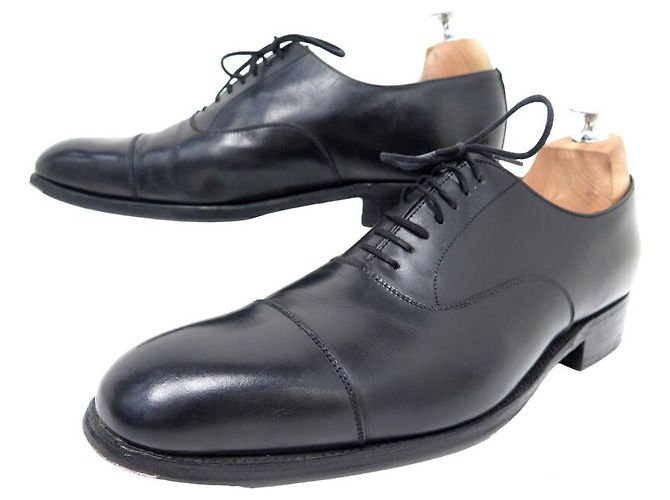 Chaussures JM Weston Modèle 402 Richelieu - Cuir Marron, Pointure 41 UK7 E - Bon état, Fait Main En France