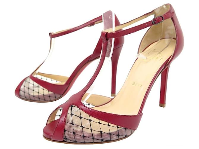ルブタン Louboutin heels 36/23cm レッドスエード 06A Christian Louboutin Heels IT 36 Wine Red Suede Pointed Toe