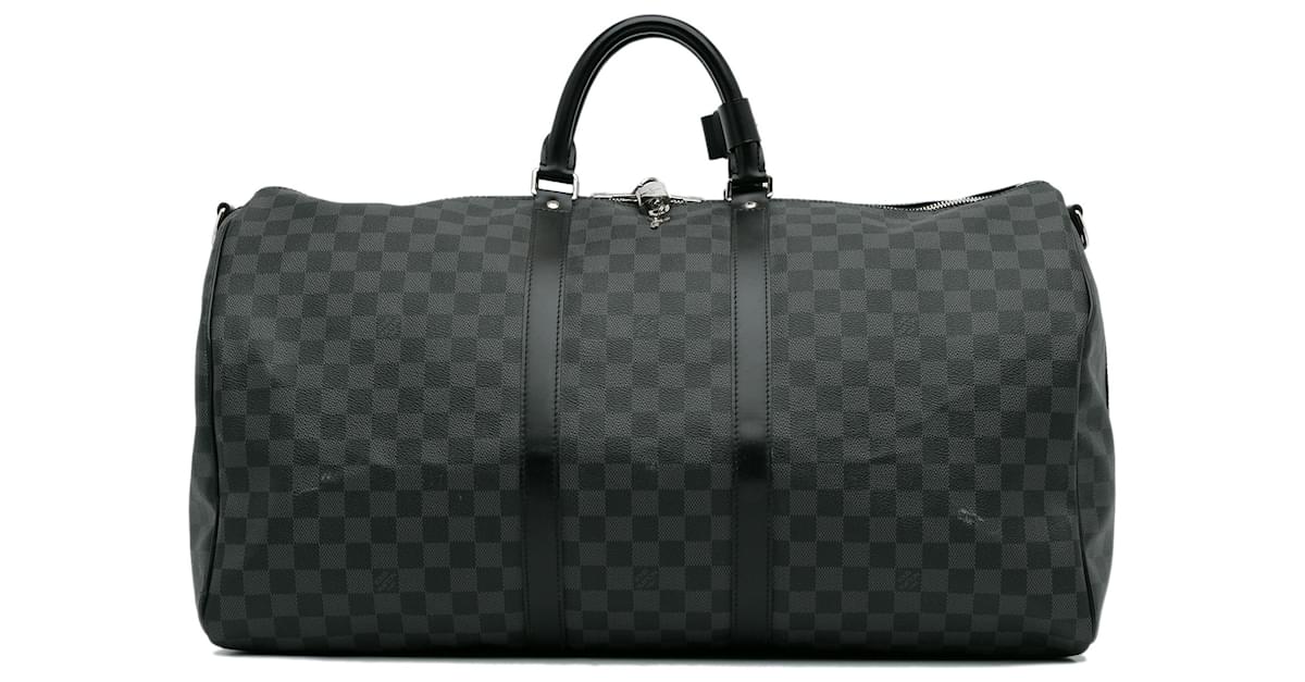 Louis Vuitton Keepall Bandouliere Damier Graphite 55 Black/Graphite  Louis  vuitton duffle bag, Louis vuitton travel bags, Fashion travel bag