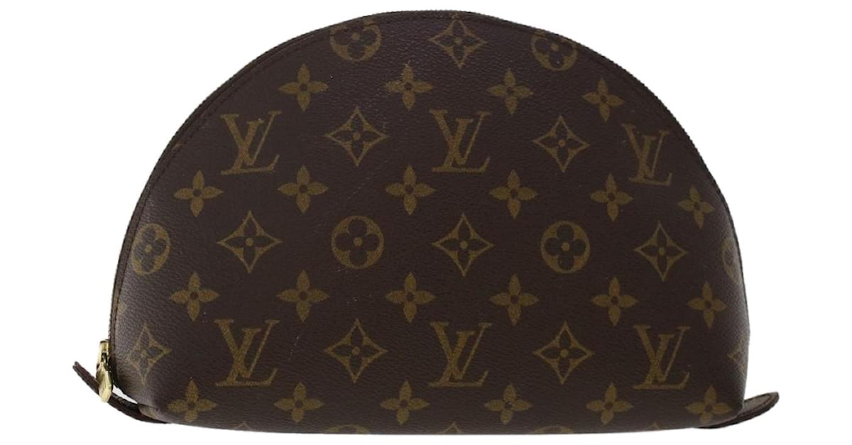 Louis Vuitton Monogram Cosmetic Pouch GM Demi Ronde Make up Case