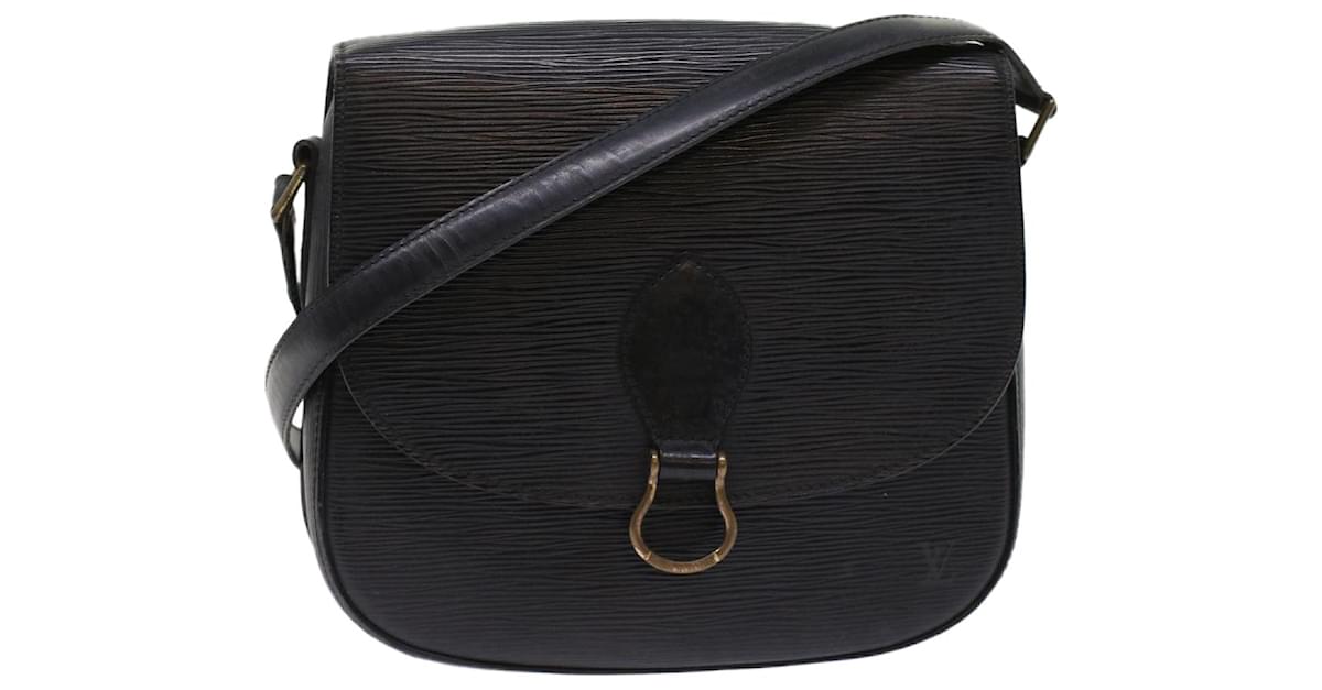 LOUIS VUITTON Epi Saint Cloud Leather Shoulder Bag Black M52192 USED