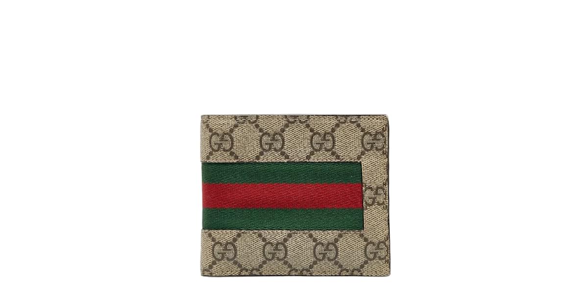 GUCCI Ophidia Flora GG Supreme Canvas Card Case Wallet Red 523155 - 10