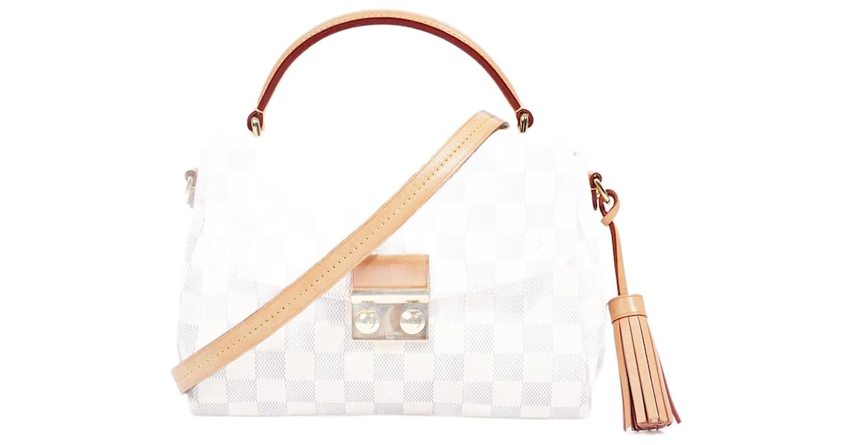 Louis Vuitton Croisette White Damier Azur Canvas Shoulder Bag