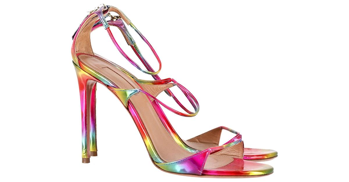 Iridescent sandals sale rainbow