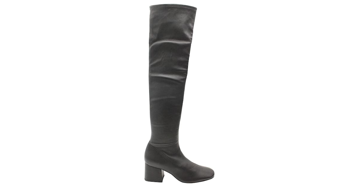 By Far Carlos Over The Knee Boots in Black Leather ref.1014471