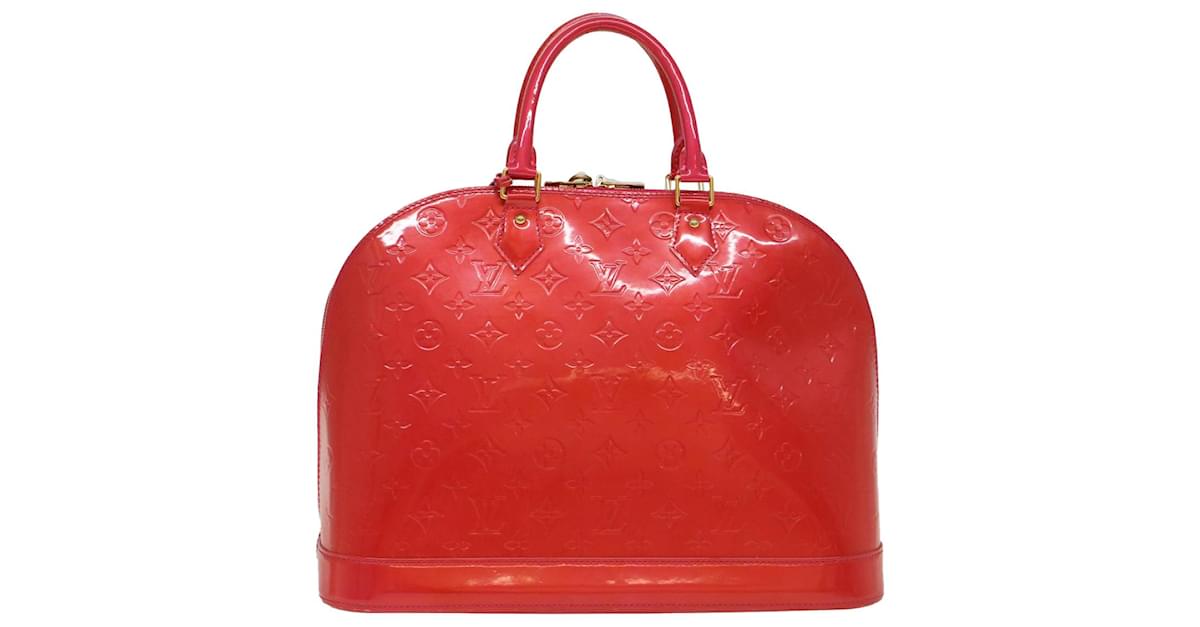 Louis Vuitton Pomme d'Amour Red Monogram Vernis Alma GM Bag