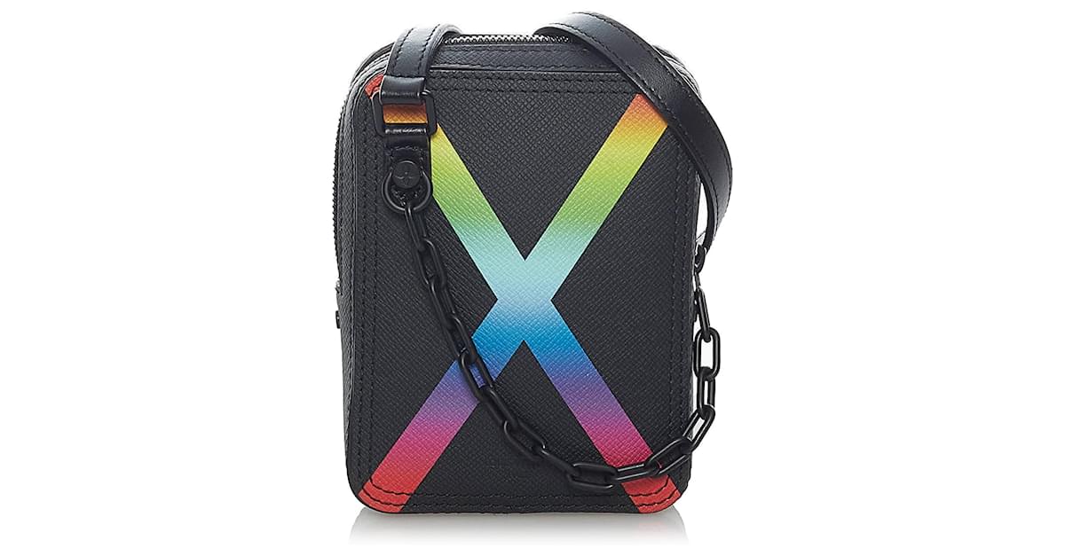 Louis Vuitton Black Taiga Rainbow Crossbody Bag Multiple colors Leather  ref.1016683 - Joli Closet
