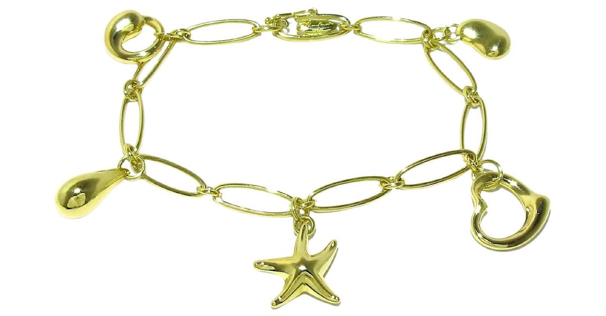 Tiffany & Co. 18k Gold Return to Tiffany Heart Tag Charm Bracelet – Oliver  Jewellery