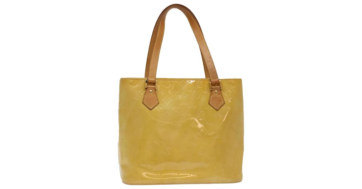 Louis Vuitton Handbag Rosewood Avenue Yellow Beige Monogram Vernis