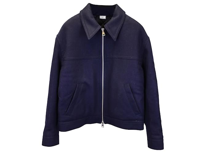 AMI PARIS ネイビージップアップジャケット 中古・古着通販】AMI PARIS (アミ パリス) ボンバージャケット