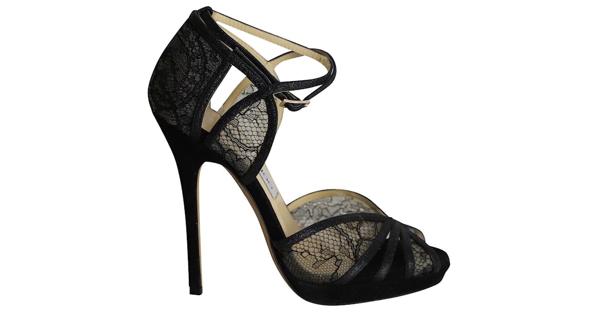 Jimmy choo fitch discount fine glitter lace sandal