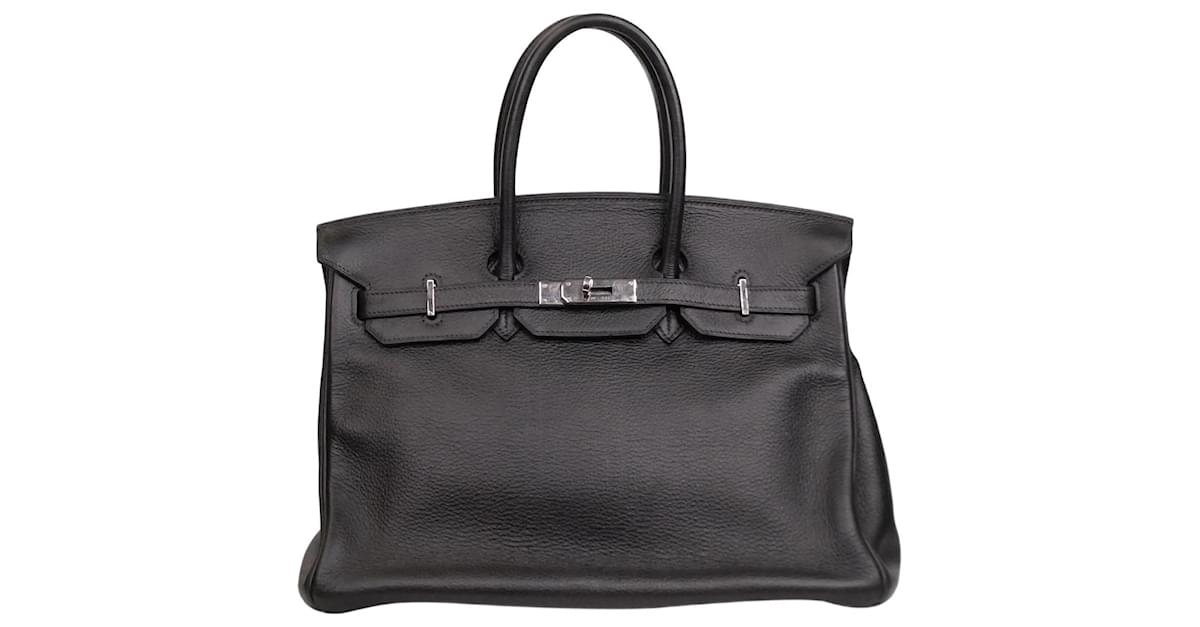 Hermès BLACK VINTAGE 2003 Birkin 35 Bag in Togo Leather ref