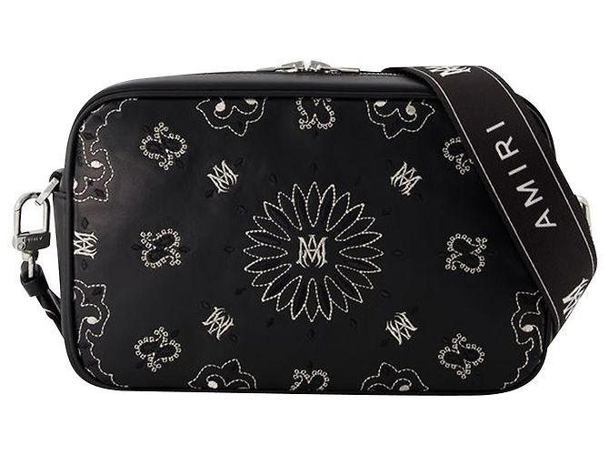 Porte-clés Amiri Bandana En Soie Et Cuir - Style Palmier, Neuf Avec étiquette