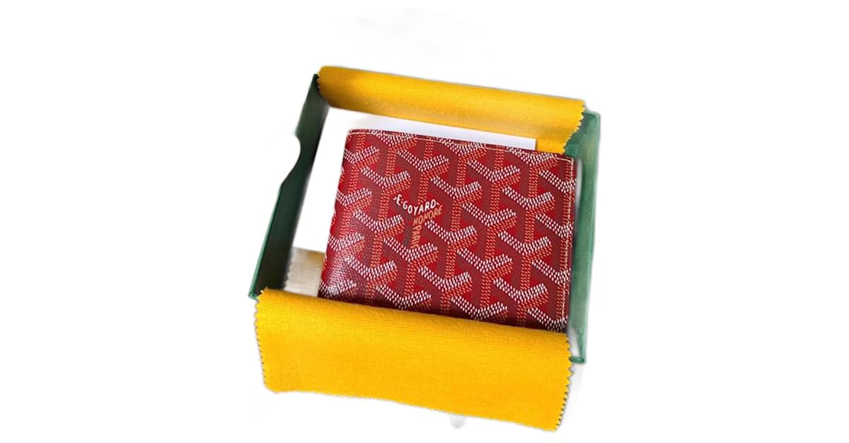 Goyard porte carte tour de cou Cuir Rouge ref.1009954 - Joli Closet