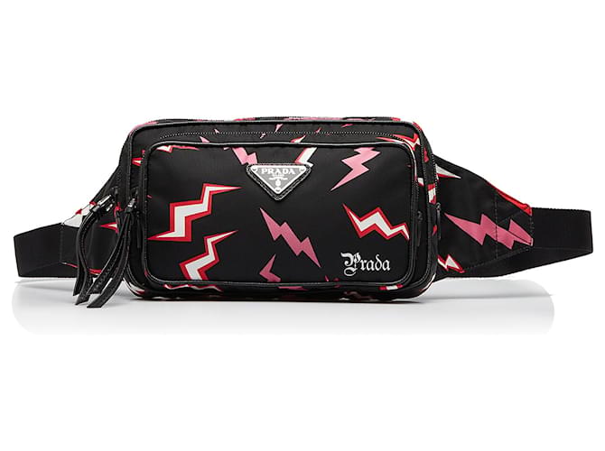 Prada Black x Universal Frankenstein Tessuto Thunder Waist Bag