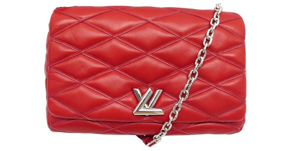 Handbags Louis Vuitton Louis Vuitton Go HANDBAG14 mm Red Leather Shoulder Bag