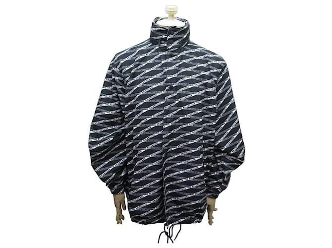 BALENCIAGA LONG LOGO PARKA JACKET 571438 M 48 OVERSIZE