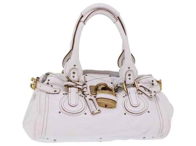 CHLOÉ PADDINGTON White Leather ref.1020091 - Joli Closet