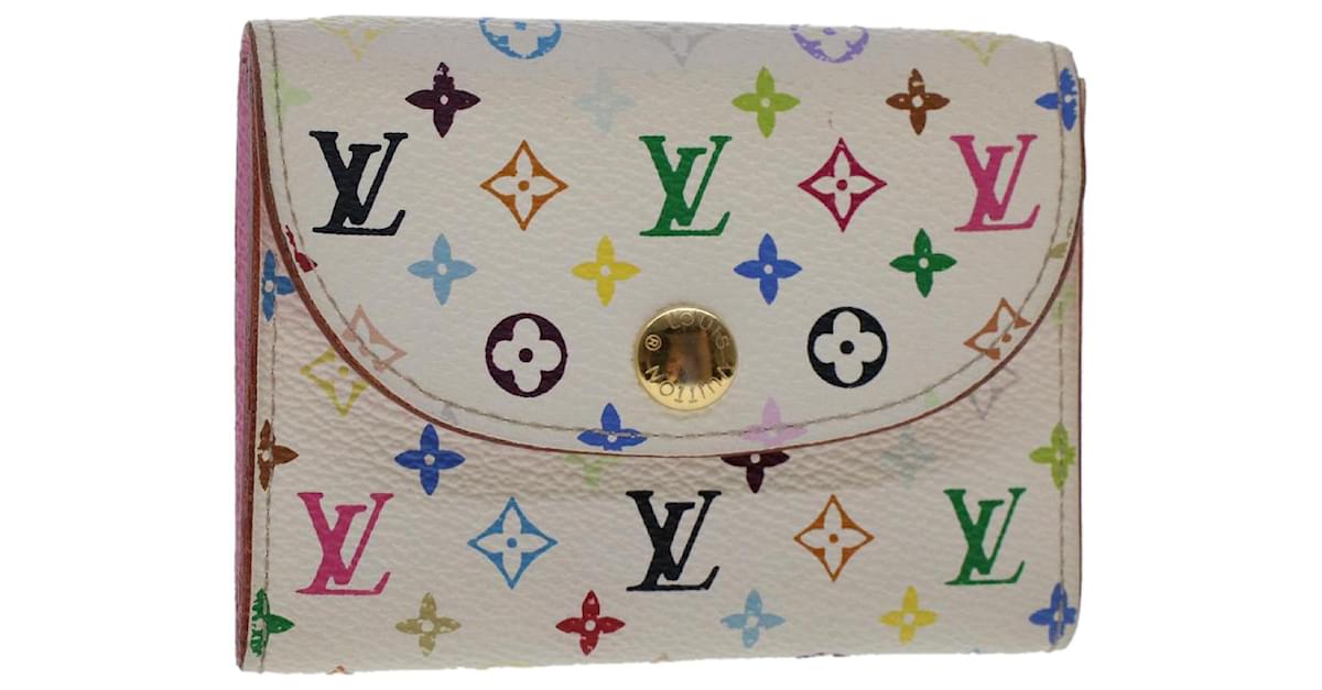 Louis Vuitton White Monogram Multicolore Visite Business Card