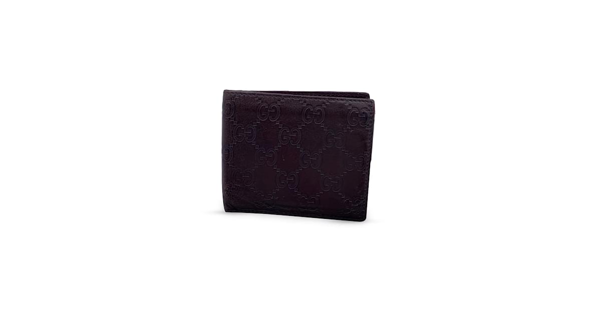 Gucci Brown ssima Leather Unisex Bifold Card Wallet ref.1020534 - Joli  Closet