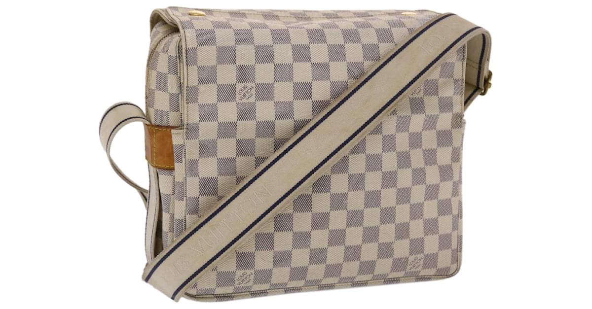 LOUIS VUITTON Damier Azur Naviglio Shoulder Bag N51189 LV Auth ar8516  ref.746164 - Joli Closet