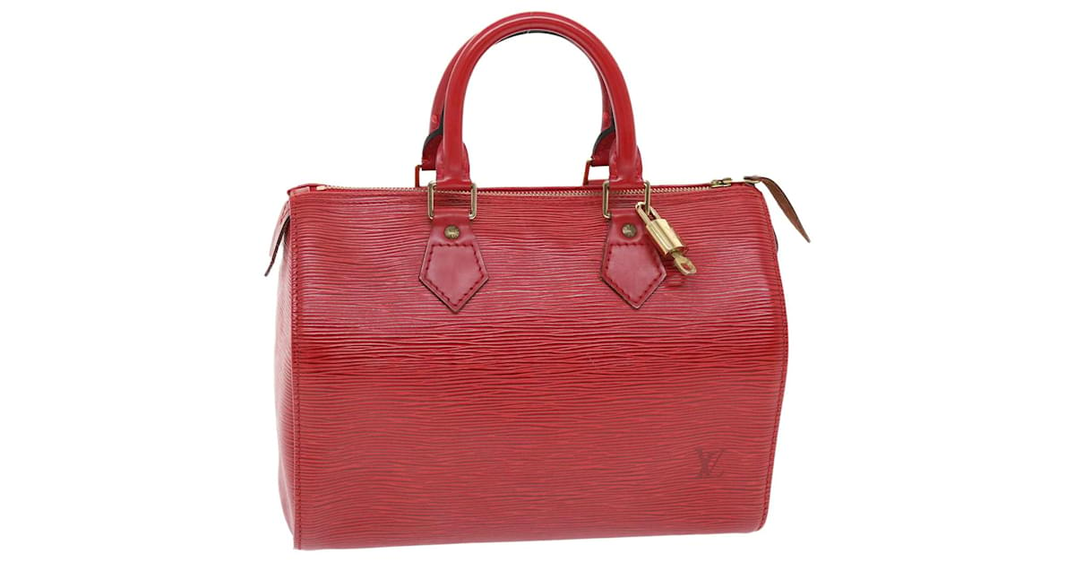 Auth Louis Vuitton Epi Speedy 25 M43017 Women's Handbag Castilian