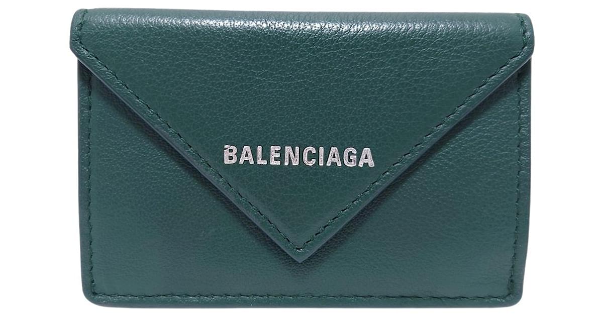 Balenciaga PAPIER MINI sale WALLET green