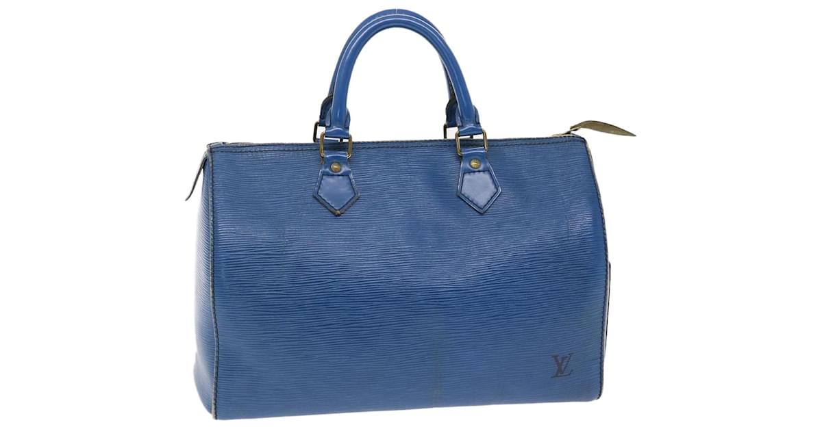 Louis Vuitton Toledo Blue Epi Speedy 35