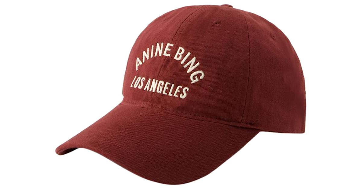 Jeremy Cap Anine Bing Cotton Dark Cherry Red Dark red ref