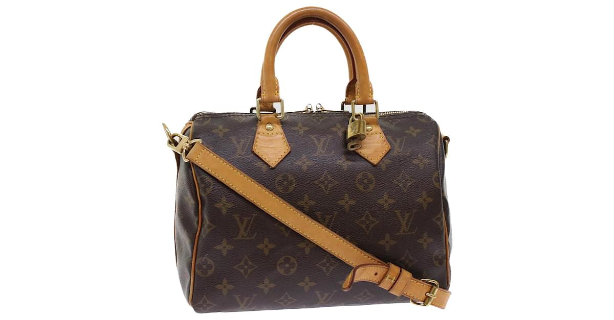 Louis Vuitton Damier Azur Speedy Bandouliere 25 Hand Bag N41000 Lv Auth  43997