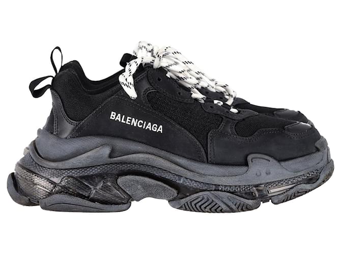 balenciaga triple s blanche semelle transparente