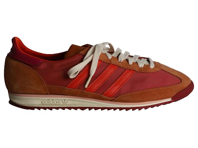 adidas gazelle silver green womens ADIDAS x WALES SL72 Size 9.5 Green & Brown Leather Lace Up Sneakers – Sui  Generis Designer Consignment main image 0