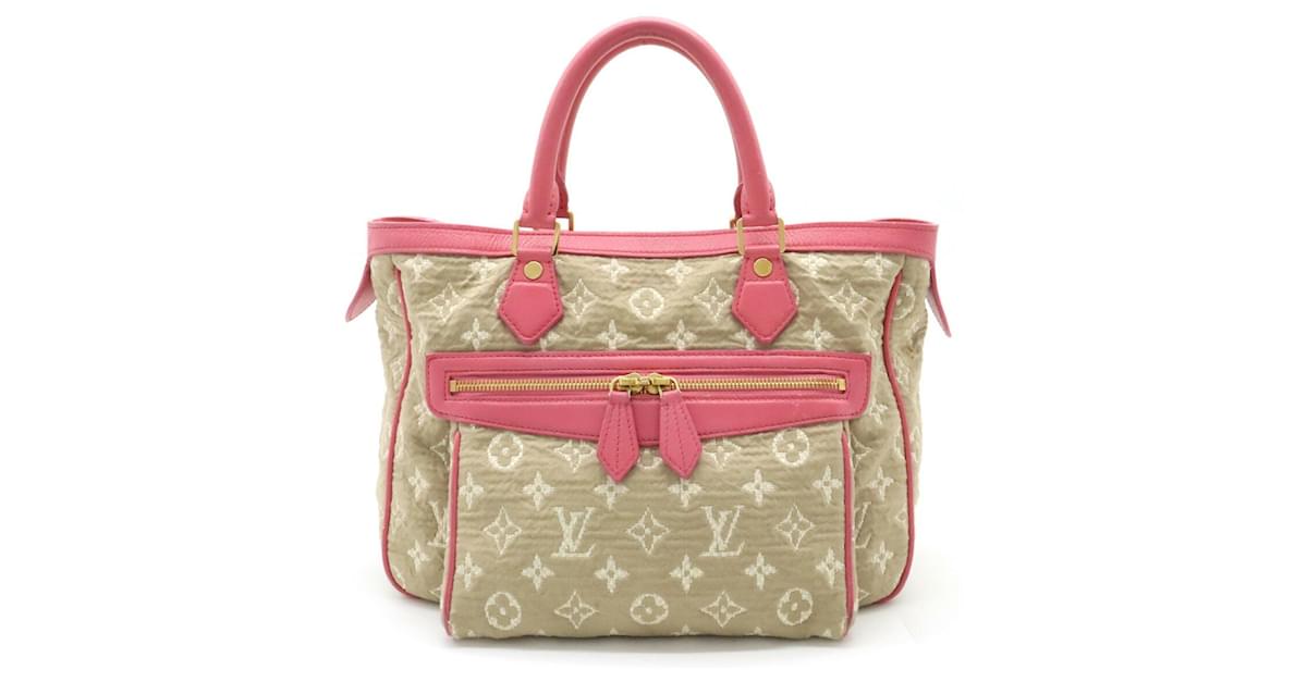 Louis Vuitton Pink x Beige Monogram Sabbia Cabas Pochette