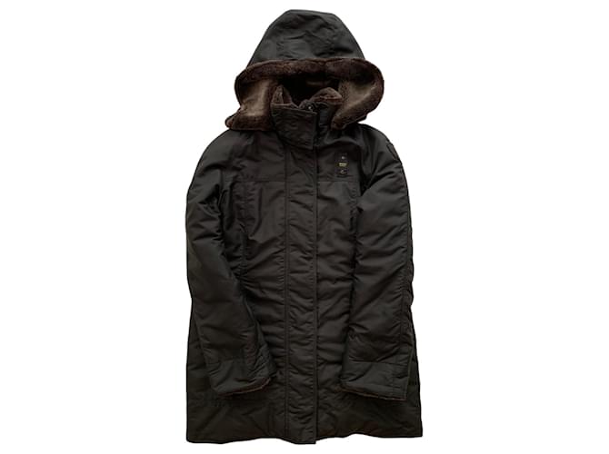 Down Coat with Color Contrasts