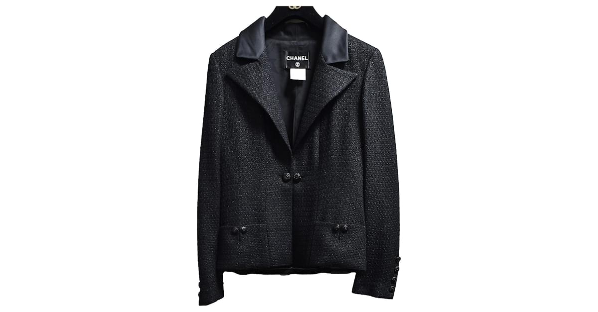 Chanel Runway Little Black Jacket Tweed ref.1029758 - Joli Closet