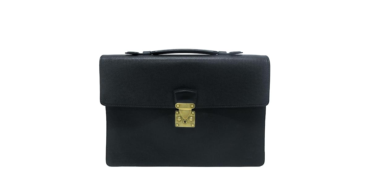 Louis Vuitton Grey Taurillon Leather Serviette Dorian Briefcase