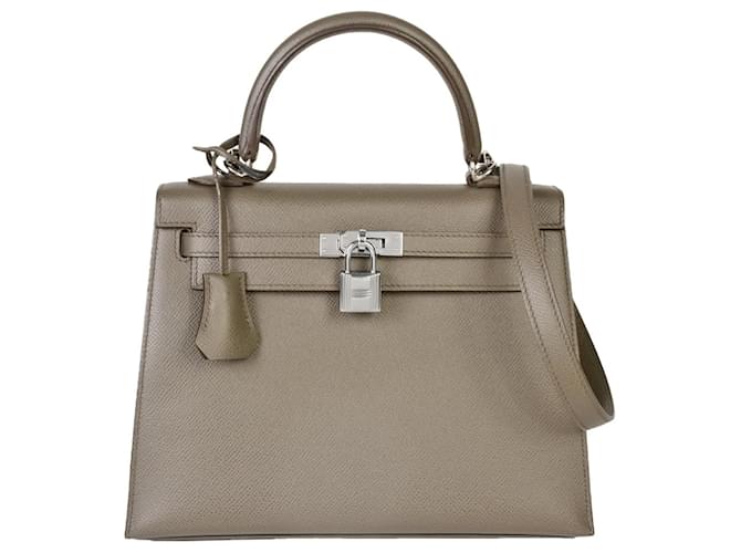 Hermès hermes kelly 25 Grey Leather Joli Closet