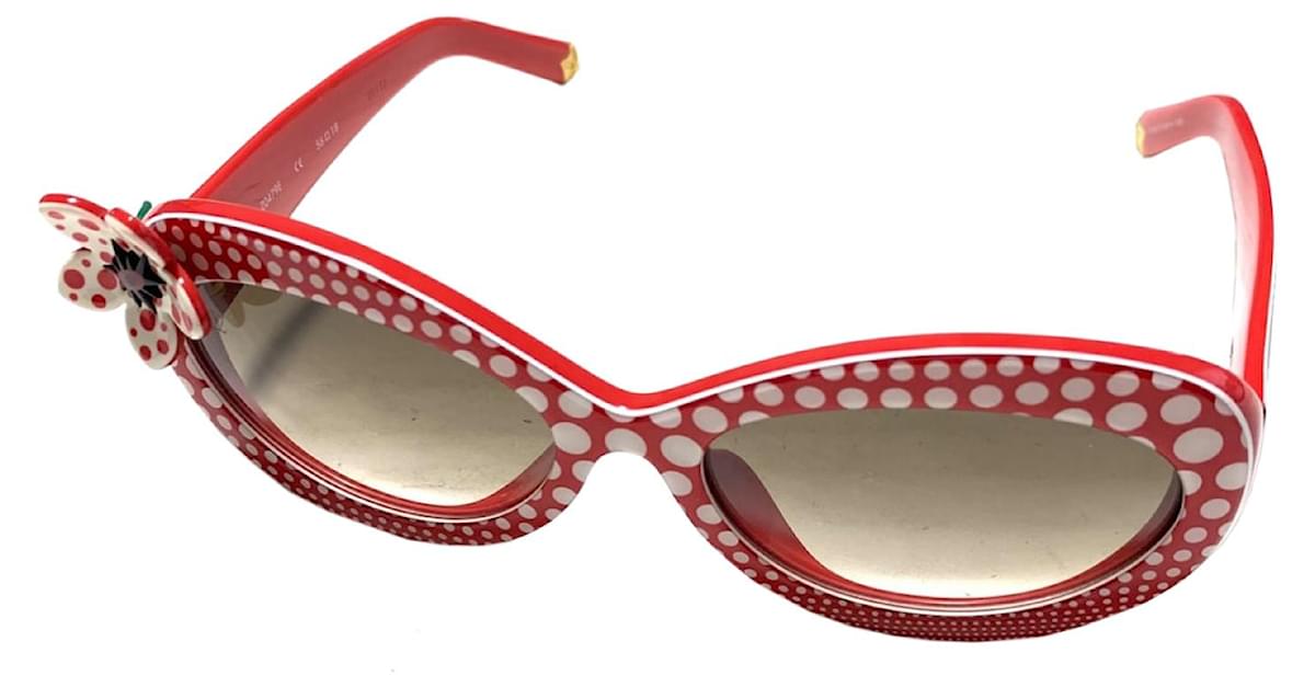 Louis Vuitton Red x Yayoi Kusama Floral Polka Dots Sunglasses Plastic  ref.1031024 - Joli Closet