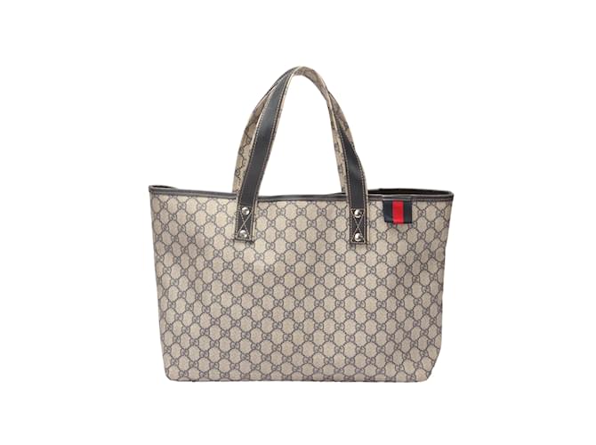 Gucci GG Supreme Tote Bag 211134 Brown Cloth ref.1031305