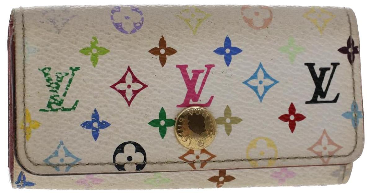 LOUIS VUITTON Monogram Multicolor Multi Cles 4 Key Case White M60043 auth  49872 ref.1031615 - Joli Closet