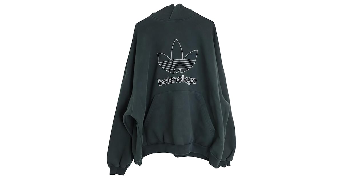 Balenciaga x Adidas Large Fit Hoodie in Green Cotton ref.1032298