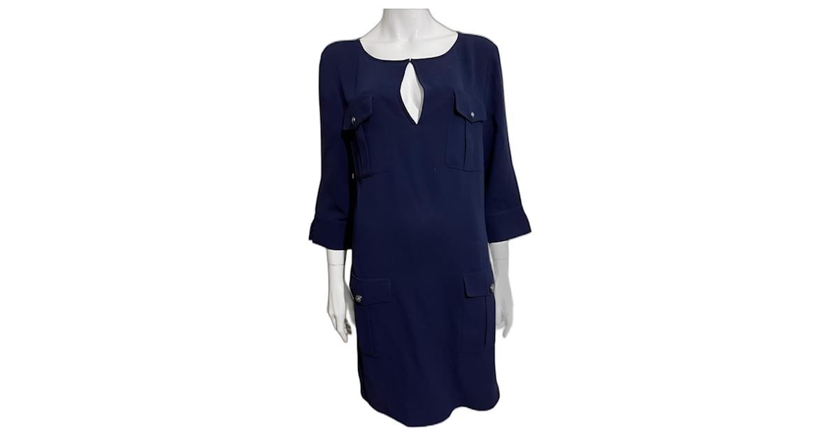 Diane Von Furstenberg Blue Shift saving Agness Crepe Dress