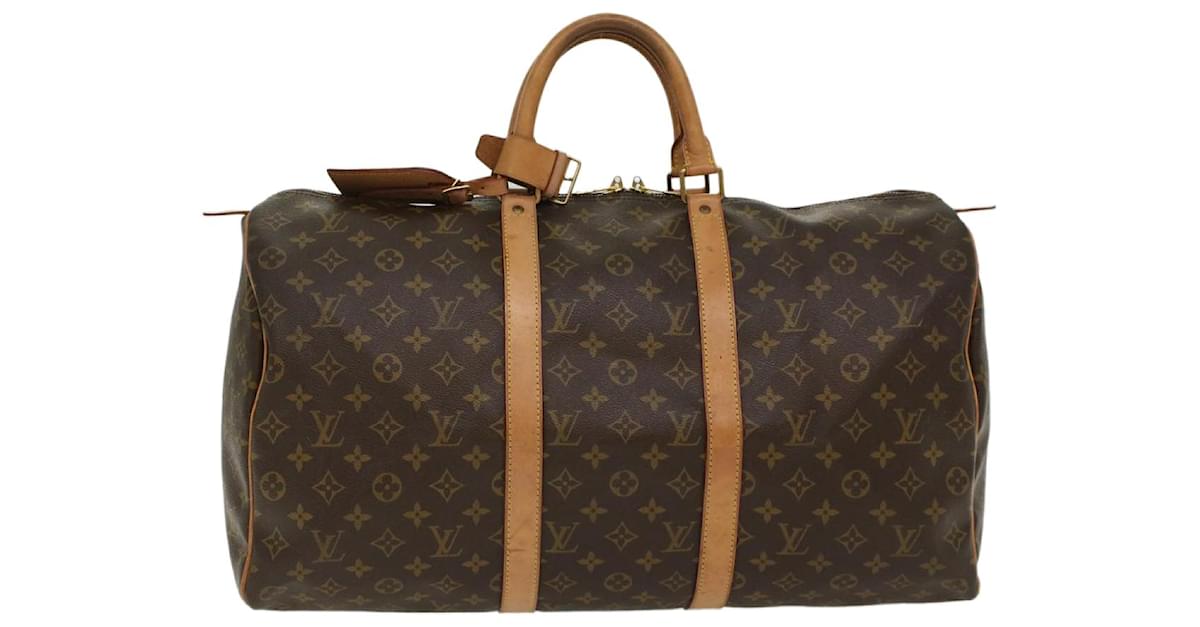 Louis Vuitton Monogram Keepall 50 Boston Bag M41426 LV Auth yk8062 Cloth  ref.1033830 - Joli Closet