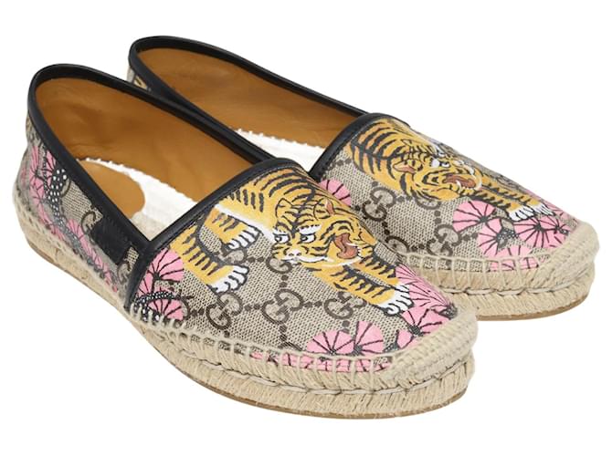 Gucci Multicolor Bengal Tiger Print Pilar Espadrille Loafers Multiple colors Cloth ref.1035840 Joli Closet
