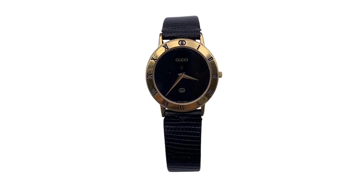 Gucci watch leather strap best sale