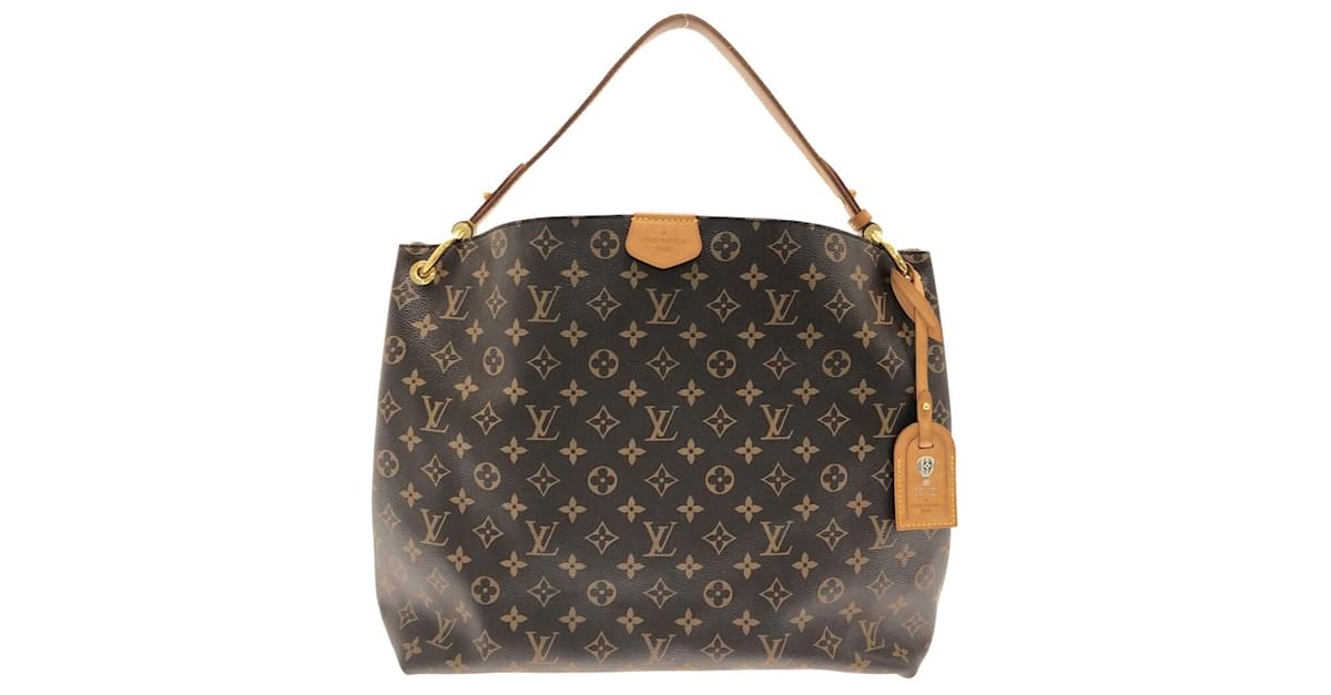 Graceful cloth handbag Louis Vuitton Beige in Cloth - 37196255